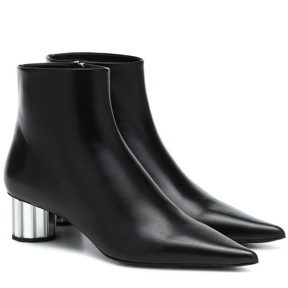 Proenza Schouler Mirrored Facet Heel Pointed Ankle Boots SH-050 - Picture 1 of 16